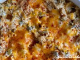 Cheesy green chile rice