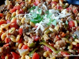 Cheesy tomato italian sausage skillet