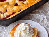 Cherry cream cheese cobbler