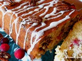 Christmas cranberry loaf cake