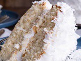 Coconut cake with coconut frosting