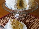 Coconut cake with coconut frosting