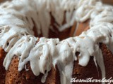 Coconut spice cake with nutmeg rum frosting