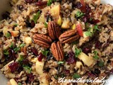 Cranberry apple pecan wild rice pilaf