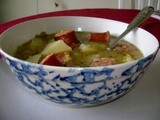 Crock pot meaty split pea soup