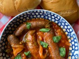 Crock pot sausage and peppers