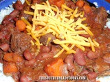Crock pot stew meat and kidney beans