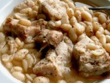 Crockpot pork roast and white beans