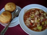 Crockpot turkey, cabbage & rice soup