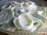 Cucumbers in vinegar and creamed cucumbers