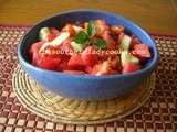 Derby watermelon and tomato salad