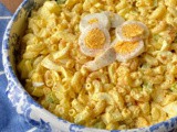 Deviled egg macaroni salad