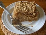 Fresh apple cake with streusel topping