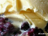 Fresh blueberry pudding cake