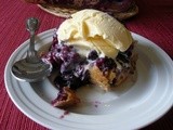 Fresh blueberry pudding cake