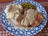 Fried pork chops and gravy