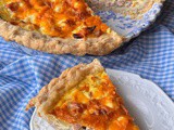 Ham, apple and cheese quiche