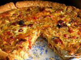 Ham, cheese and tomato quiche