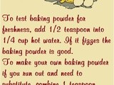 Handy food tip – baking powder