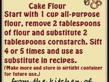 Handy food tip – make your own cake flour