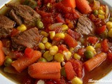 Homemade vegetable beef soup