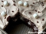 Hot cocoa poke cake