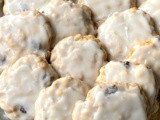 Iced oatmeal raisin cookies