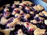 Iron skillet blackberry cobbler