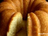 Kentucky butter cake with rum sauce