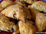 Nutty blueberry scones