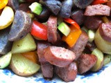 One pan smoked sausage and roasted vegetables
