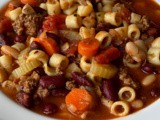 Pasta e fagioli soup (pasta and beans)
