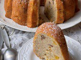 Peach pecan pound cake