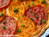 Pimento cheese tomato pie