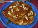 Pumpkin french toast with cinnamon syrup