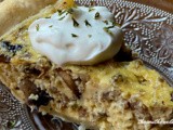 Sausage mushroom quiche