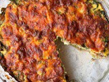 Sausage spinach crustless quiche