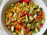 Skillet fried corn salad