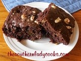 Sour cream zucchini brownies