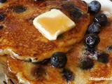 Sourdough blueberry buttermilk pancakes