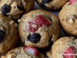 Strawberry banana blueberry muffins