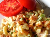 Sweet macaroni salad – ham