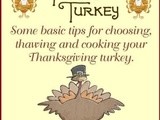 Turkey basics – Some Tips on Choosing, Thawing and Cooking your Thanksgiving Turkey