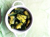 Dhania Nimbu Wali Zucchini: Zucchini with Coriander Lemon Dressing