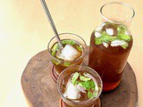 Dried Black Lime Cooler with Fresh Mint