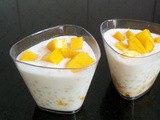Sabudana Coconut Milk Pudding with Mangoes