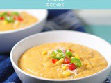 An Oil-free Coconut Corn Chowder with brita | Vegan, Gluten-free