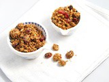 Cranberry Oat Homemade Granola | Vegan, Sugar-free