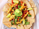 Healthier Tofu Nachos with Smoky Avocado Cream | Vegan Recipe