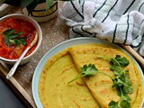 Moong dal Cheela | Yellow mung savory crepe